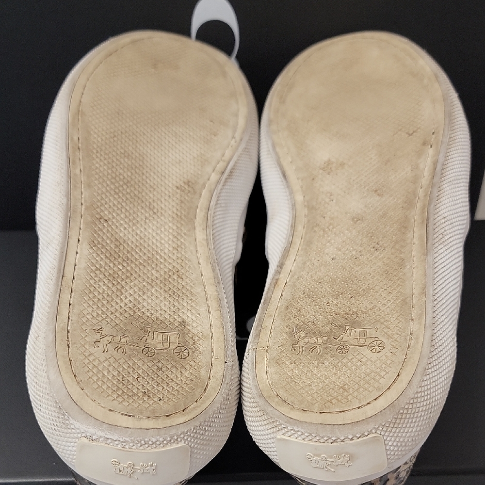Coach Chrissy Snake Tan and Brown Slip-On Sneakers Q8093 8.5B - Picture 8 of 8